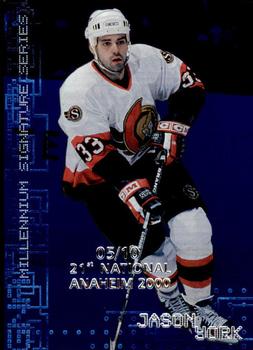 1999-00 Be a Player Millennium Signature Series - Anaheim National Sapphire #175 Jason York Front