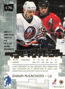 1999-00 Be a Player Millennium Signature Series - Anaheim National Sapphire #176 Shawn McEachern Back