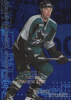 1999-00 Be a Player Millennium Signature Series - Anaheim National Sapphire #214 Brad Stuart Front