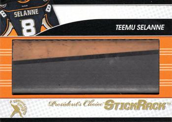 2020-21 President's Choice Game-Used - 2020 Spring Expo Redemption Gold #NNO Teemu Selanne Front