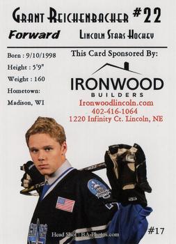 2016-17 Ironwood Builders Lincoln Stars (USHL) #17 Grant Reichenbacher Back