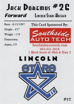2016-17 Ironwood Builders Lincoln Stars (USHL) - Traded and Update #3T Jack Doremus Back