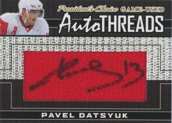 2018-19 President's Choice Game-Used - AutoThreads #AT-59 Pavel Datsyuk Front