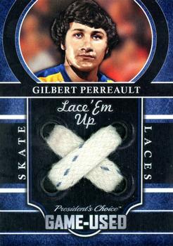 2018-19 President's Choice Game-Used - Lace 'Em Up #LEM-13 Gilbert Perreault Front