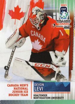 2020 BY Cards Team Canada IIHF U20 World Championship (Unlicensed) #CAN/U20/2021-01 Devon Levi Front