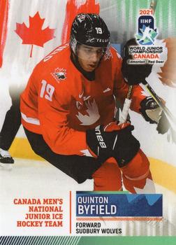 2020 BY Cards Team Canada IIHF U20 World Championship (Unlicensed) #CAN/U20/2021-20 Quinton Byfield Front