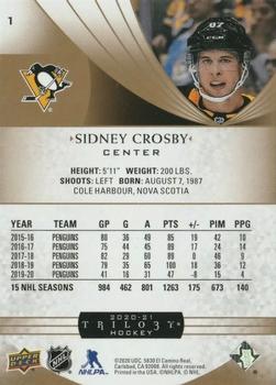 2020-21 Upper Deck Trilogy #1 Sidney Crosby Back