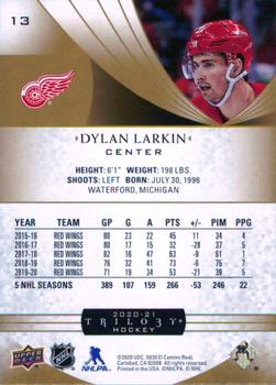 2020-21 Upper Deck Trilogy #13 Dylan Larkin Back