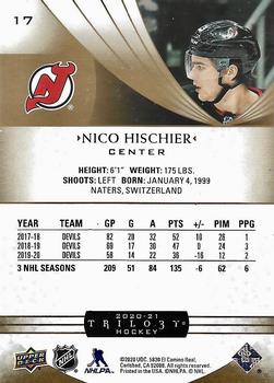 2020-21 Upper Deck Trilogy #17 Nico Hischier Back