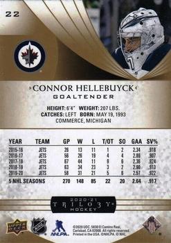 2020-21 Upper Deck Trilogy #22 Connor Hellebuyck Back
