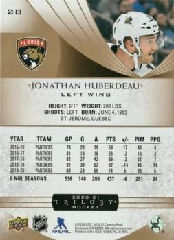 2020-21 Upper Deck Trilogy #28 Jonathan Huberdeau Back