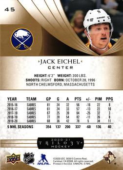 2020-21 Upper Deck Trilogy #45 Jack Eichel Back