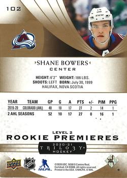 2020-21 Upper Deck Trilogy #102 Shane Bowers Back
