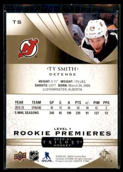 2020-21 Upper Deck Trilogy #TS Ty Smith Back