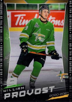 2020-21 Val-d'Or Foreurs (QMJHL) #1 William Provost Front