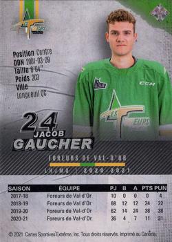 2020-21 Val-d'Or Foreurs (QMJHL) #6 Jacob Gaucher Back
