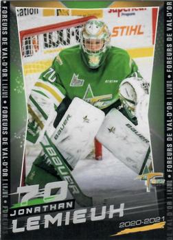 2020-21 Val-d'Or Foreurs (QMJHL) #15 Jonathan Lemieux Front