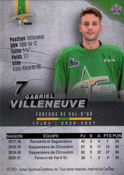 2020-21 Val-d'Or Foreurs (QMJHL) #17 Gabriel Villeneuve Back