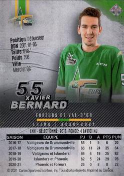2020-21 Val-d'Or Foreurs (QMJHL) #22 Xavier Bernard Back
