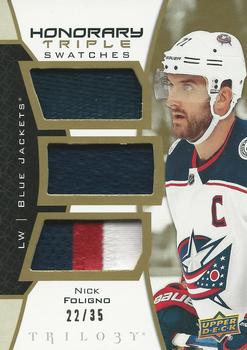 2020-21 Upper Deck Trilogy - Honorary Triple Swatches #HTS-NF Nick Foligno Front
