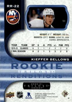 2020-21 Upper Deck Trilogy - Rookie Renditions Blue Foil #RR-22 Kieffer Bellows Back