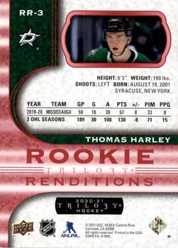 2020-21 Upper Deck Trilogy - Rookie Renditions Red Foil #RR-3 Thomas Harley Back