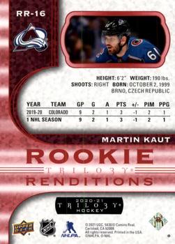 2020-21 Upper Deck Trilogy - Rookie Renditions Red Foil #RR-16 Martin Kaut Back