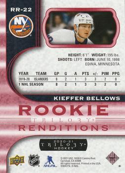 2020-21 Upper Deck Trilogy - Rookie Renditions Red Foil #RR-22 Kieffer Bellows Back