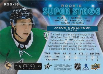 2020-21 Upper Deck Trilogy - Rookie Super Stage #RSS-18 Jason Robertson Back