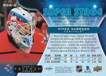 2020-21 Upper Deck Trilogy - Rookie Super Stage Blue Foil #RSS-5 Vitek Vanecek Back