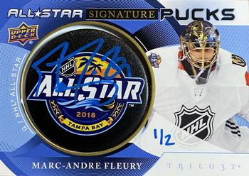 2020-21 Upper Deck Trilogy - All-Star Signature Pucks All-Star Logo #ASP-MF Marc-Andre Fleury Front