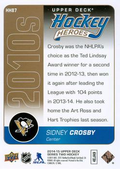 2014-15 Upper Deck - Hockey Heroes: 2010s #HH87 Sidney Crosby Back