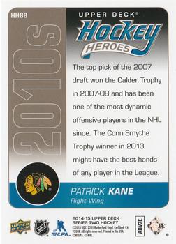 2014-15 Upper Deck - Hockey Heroes: 2010s #HH88 Patrick Kane Back