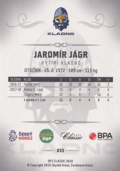 2018-19 OFS Chance Liga #33 Jaromir Jagr Back
