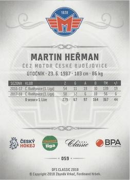 2018-19 OFS Chance Liga - Ice Water #59 Martin Herman Back