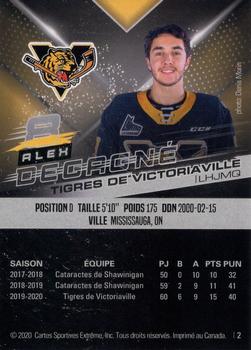 2020-21 Extreme Victoriaville Tigres (QMJHL) #2 Alex De Gagne Back