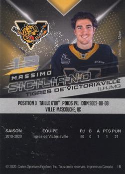2020-21 Extreme Victoriaville Tigres (QMJHL) #6 Massimo Siciliano Back
