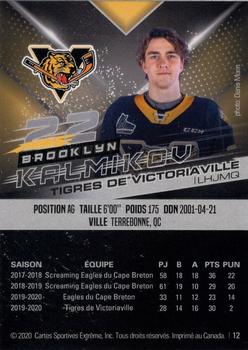 2020-21 Extreme Victoriaville Tigres (QMJHL) #12 Brooklyn Kalmikov Back