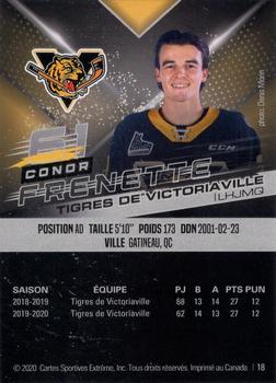 2020-21 Extreme Victoriaville Tigres (QMJHL) #18 Conor Frenette Back