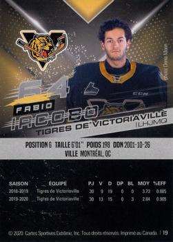 2020-21 Extreme Victoriaville Tigres (QMJHL) #19 Fabio Iacobo Back