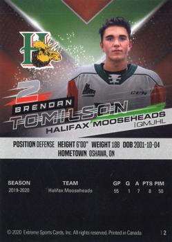 2020-21 Extreme Halifax Mooseheads (QMJHL) #2 Brendan Tomilson Back