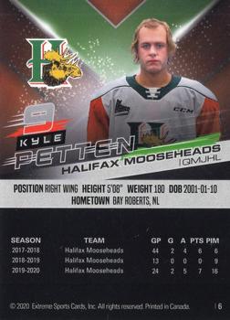 2020-21 Extreme Halifax Mooseheads (QMJHL) #6 Kyle Petten Back