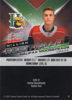 2020-21 Extreme Halifax Mooseheads (QMJHL) #8 William Robitaille Back
