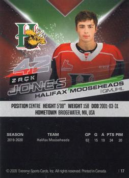 2020-21 Extreme Halifax Mooseheads (QMJHL) #17 Zack Jones Back