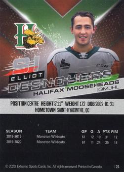 2020-21 Extreme Halifax Mooseheads (QMJHL) #24 Elliot Desnoyers Back