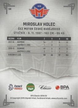 2019-20 OFS Classic Chance liga #68 Miroslav Holec Back