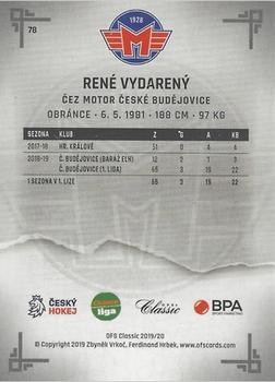 2019-20 OFS Classic Chance liga #78 Rene Vydareny Back