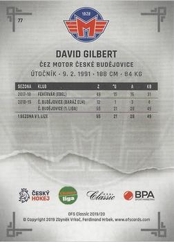 2019-20 OFS Classic Chance liga - Sand #77 David Gilbert Back