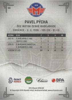 2019-20 OFS Classic Chance liga - Leather #69 Pavel Pycha Back