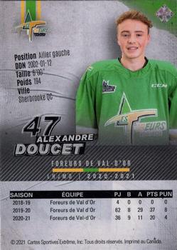 2020-21 Val-d'Or Foreurs (QMJHL) - Autographs #10 Alexandre Doucet Back